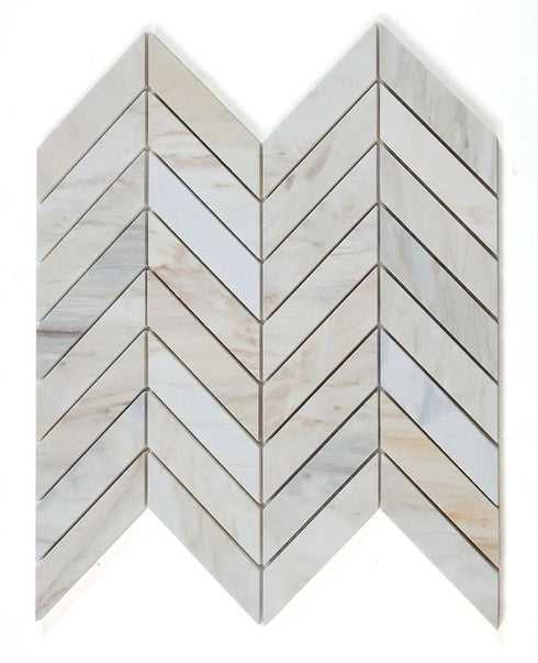 Chevron Eurasian 11" x 11" Mosaic Tile