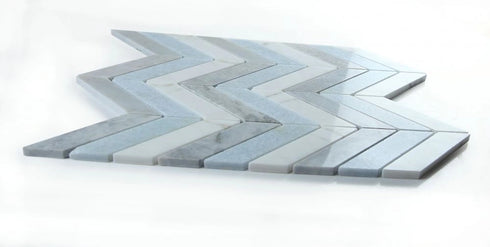 Chevron Livid 10.75" x 12.25" Mosaic Tile