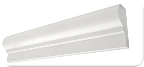 a close up of a white gutter gutter