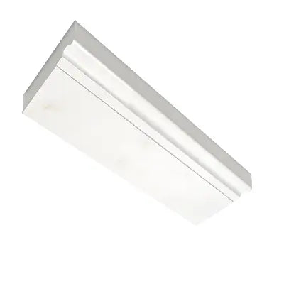 a white light fixture on a white background