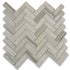 Haisa Dark Marble 1x3 Herringbone Mosaic Tile Polished