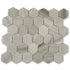 Haisa Dark Marble 2 inch Hexagon Mosaic Tile Polished