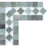 a white and gray tile pattern with a cross