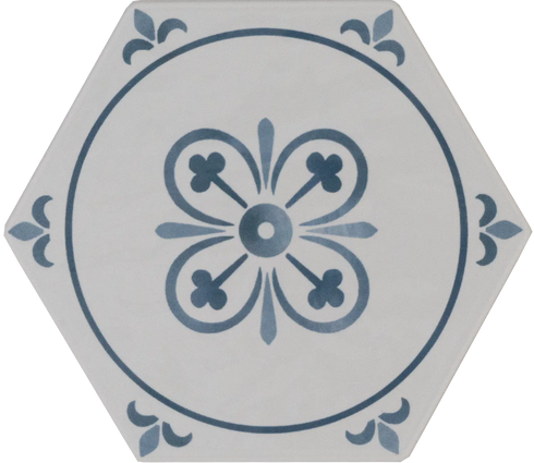 Inches Examatt Decora Blu Porcelain Tile