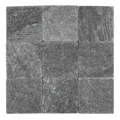 Ostrich Grey Quartzite Wall & Floor Tile 4x4 Tumbled