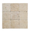 Oyster Travertine Tile 4" X 4" 3/8 Tumbled Tile