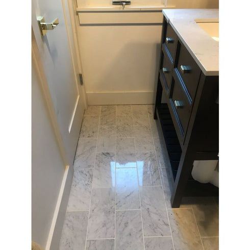Carrara Italian White Wall and Floor Tile 6x12"