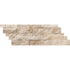Ivory Travertine Brushed Ledger Wall Tile 6x24"