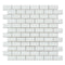 Thassos White (Greek) Marble Mosaic 1" X 2" 3/8 Brick Mosaic