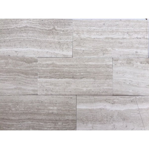 Haisa Light (White Wood) Limestone Tile 6" X 24" 3/8 Honed Tile