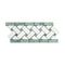 Luxurious Thassos White Marble Basketweave Border with Ming Green Dots