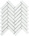 Thassos White 1" X 4" Herringbone Mosaic Polished