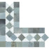 a white and gray mosaic tile pattern