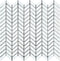 Thassos White (Greek) Marble Mosaic 3/8 Chevron (MINI) Mosaic