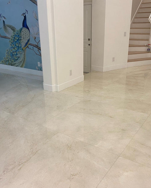 Noble White Cream Wall and Floor Tile 36×36"