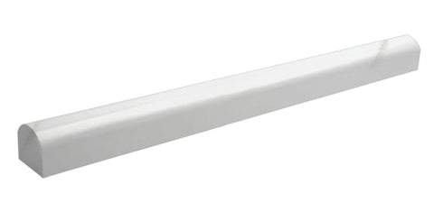 Afyon White Polished Pencil Liner Trim Tile 1/2"x12"