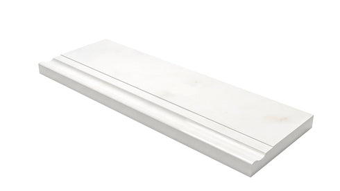 Afyon White Baseboard Wall Trim Tile 4 3/4x12"