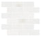 Afyon White Polished Brick Mosaic Wall and Floor Tile 2"x4"