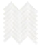 Afyon White Polished Herringbone Mosaic Tile 1"x4"