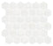 Afyon White Polished Hexagon Mosaic Tile 2"x2"