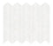 Afyon White Polished Chevron Mosaic Tile 1" x 4"