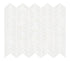 Afyon White Polished Chevron Mosaic Tile 1" x 4"