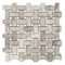 Atlantic Grey Basketweave with White Dots Mosaic Tile