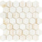 Bianco Onyx Polished Hexagon Mosaic Tile 2"