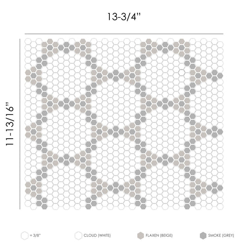 Bourges Geometro Backsplash Wall & Floor Mosaic