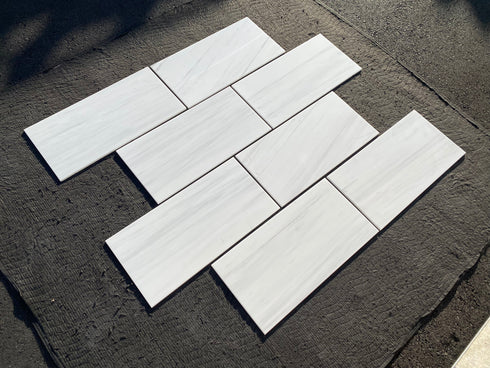 Bianco Dolomite Premium Polished Wall and Floor Tile 12"X24"