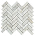 Calacatta Gold Herringbone Mosaic Backsplash Wall Tile 1x3"