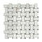 Calacatta Gold - Basketweave Mosaic w/ Ming Green Dots Polished