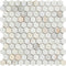 Calacatta Gold Hexagon Mosaic Backsplash Wall Tile 1x1"