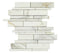 Calacatta Gold Manhattan Random Strip Mosaic Backsplash Wall Tile