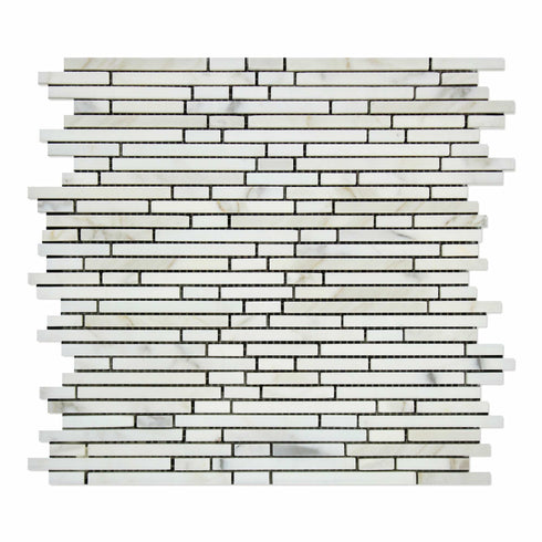 Calacatta Gold Bamboo Sticks Mosaic Backsplash Wall Tile