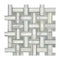 Calacatta Gold - Triple-Weave (w/ Ming-Green) Mosaic Polished