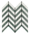 Calacatta Gold w/Ming-Green Chevron Mosaic Backsplash Wall Tile