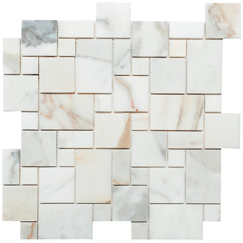 Calacatta Gold Mini Versailles Mosaic Backsplash Wall Tile