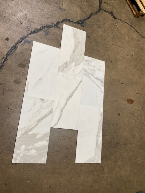 Calacatta Gold Wall and Floor Backsplash Wall Tile 12x24"