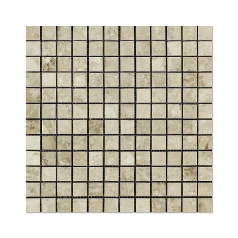 Cappuccino Polished Mosaic Tile 1"