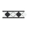 Carrara Italian White Arabesque Lantern Border with Black