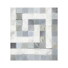 Carrara White - Greek Key Border CORNER (Blue-Gray) Polished