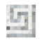 Carrara White - Greek Key Border CORNER (Blue-Gray) Polished