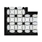 Carrara White - Florida Flower Border CORNER (Black) Polished