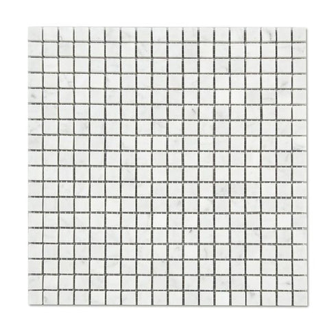 Carrara Italian Square Mosaic Backsplash Wall Tile 5/8"