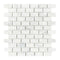 Carrara White 1" X 2" Brick Mosaic Polished