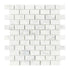 Carrara White 1" X 2" Brick Mosaic Polished