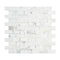 Carrara Italian Split Face Brick Mosaic Backsplash Wall Tile 1x2"
