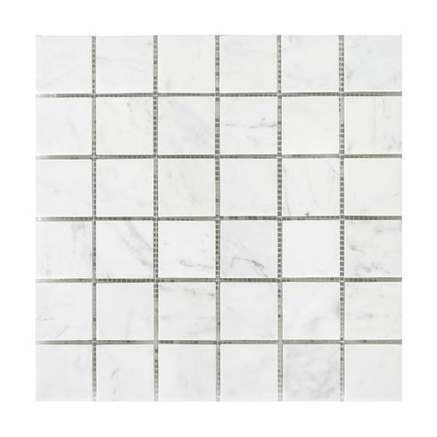 Carrara Italian White Mosaic Backsplash Wall Tile 2"
