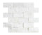 Carrara White 2" X 4" Brick Mosaic Split-Faced